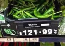 新西兰奥克兰出现天价青椒