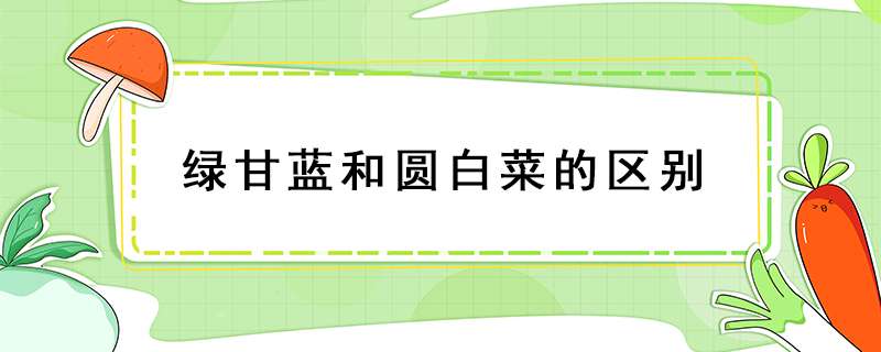 绿甘蓝和圆白菜的区别？