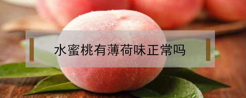 水蜜桃有薄荷味正常吗？