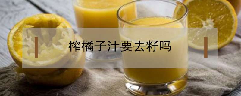 榨橘子汁要去籽吗？